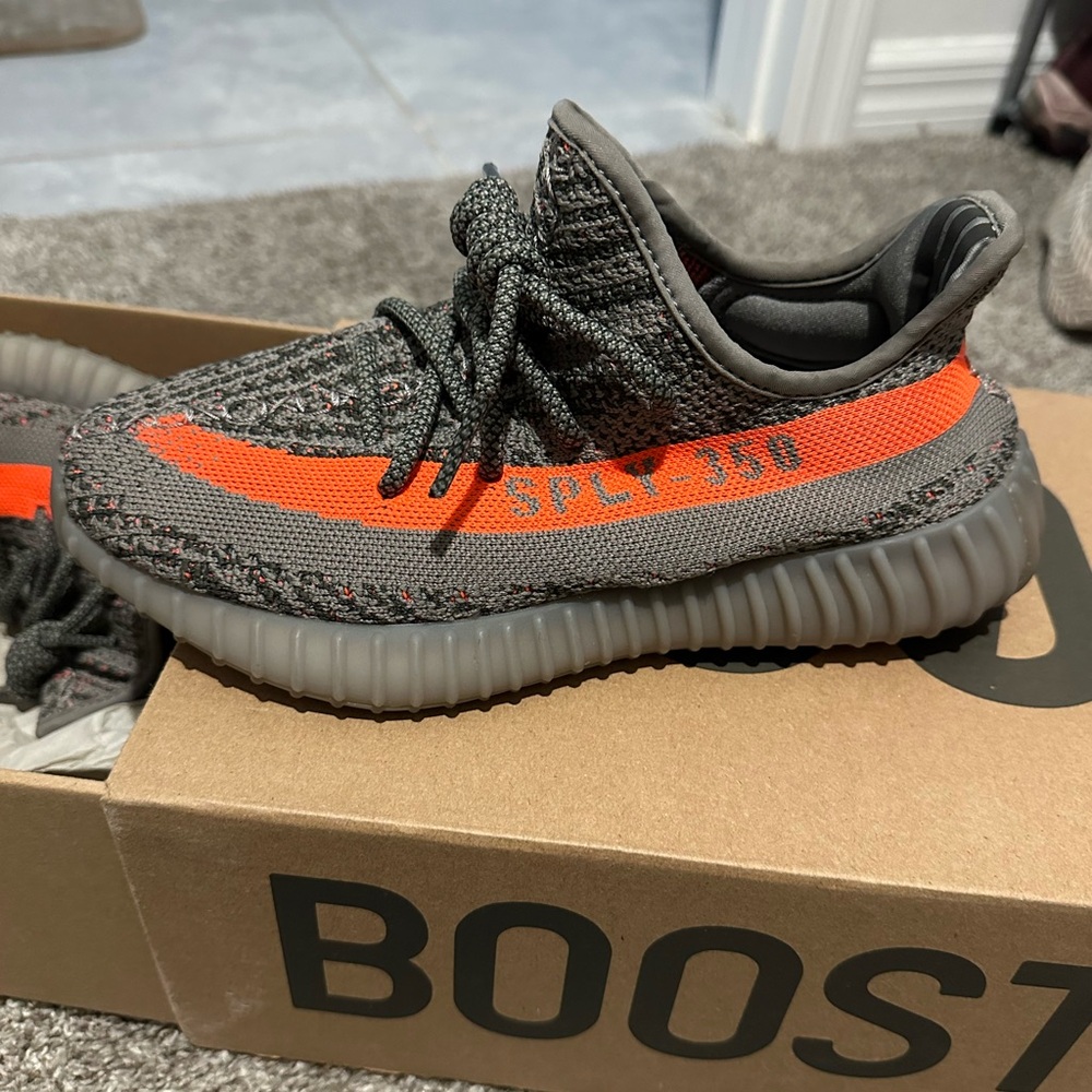 Adidas Kids Yeezy Boost 350 V2 - Gray and Orange